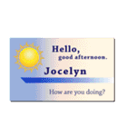 名刺風日常会話『Jocelyn』専用（個別スタンプ：2）