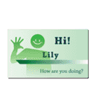 名刺風日常会話『Lily』専用（個別スタンプ：4）