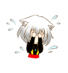 White Haired Cat Girl 2（個別スタンプ：7）