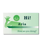 名刺風日常会話『Aria』専用（個別スタンプ：4）