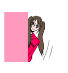 パーカー女子！（個別スタンプ：1）