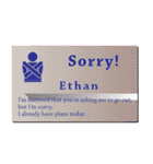 名刺風日常会話『Ethan』専用（個別スタンプ：8）