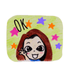 hair brown v.1（個別スタンプ：10）