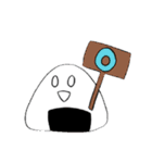 Rice balls and Little ghost（個別スタンプ：2）