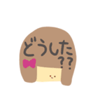 でか頭の女の子（個別スタンプ：3）