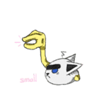 unibrow cat with hand tail（個別スタンプ：7）