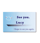 名刺風日常会話『Lucy』専用（個別スタンプ：40）