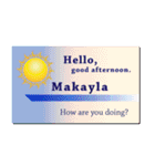 名刺風日常会話『Makayla』専用（個別スタンプ：2）