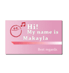 名刺風日常会話『Makayla』専用（個別スタンプ：20）