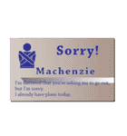 名刺風日常会話『Machenzie』専用（個別スタンプ：8）