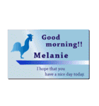 名刺風日常会話『Melanie』専用（個別スタンプ：1）