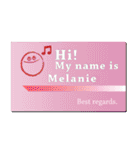 名刺風日常会話『Melanie』専用（個別スタンプ：20）