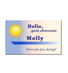 名刺風日常会話『Molly』専用（個別スタンプ：2）