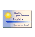 名刺風日常会話『Sophia』専用（個別スタンプ：2）