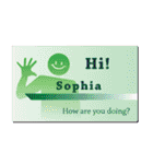 名刺風日常会話『Sophia』専用（個別スタンプ：4）