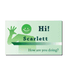 名刺風日常会話『Scarlett』専用（個別スタンプ：4）