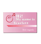 名刺風日常会話『Scarlett』専用（個別スタンプ：20）