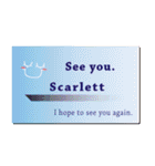 名刺風日常会話『Scarlett』専用（個別スタンプ：40）