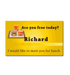 名刺風日常会話『Richard』専用（個別スタンプ：35）