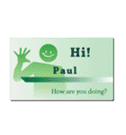 名刺風日常会話『Paul』専用（個別スタンプ：4）