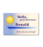 名刺風日常会話『Donald』専用（個別スタンプ：2）