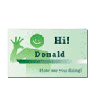 名刺風日常会話『Donald』専用（個別スタンプ：4）