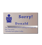 名刺風日常会話『Donald』専用（個別スタンプ：8）