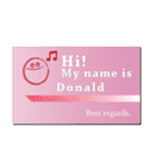 名刺風日常会話『Donald』専用（個別スタンプ：20）