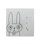 落書きうさぎ流行りのうさぎ（個別スタンプ：1）