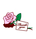ありがとう/お礼/感謝の挨拶/花/薔薇2（個別スタンプ：10）