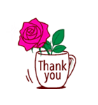 ありがとう/お礼/感謝の挨拶/花/薔薇2（個別スタンプ：13）