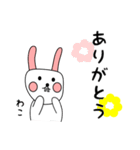 わこ用 シロウサけいたん（個別スタンプ：6）