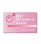 名刺風日常会話『David』専用（個別スタンプ：20）