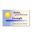 名刺風日常会話『Joseph』専用（個別スタンプ：2）