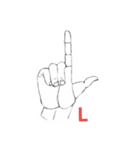 Sign Language by fingers part 2（個別スタンプ：3）