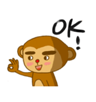 Thick eyebrow monkey bro（個別スタンプ：33）