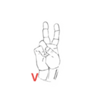 Sign Language by fingers part 3（個別スタンプ：5）