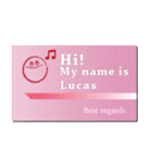 名刺風日常会話『Lucas』専用（個別スタンプ：20）