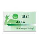 名刺風日常会話『John』専用（個別スタンプ：4）