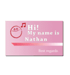 名刺風日常会話『Nathan』専用（個別スタンプ：20）