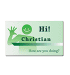 名刺風日常会話『Christian』専用（個別スタンプ：4）