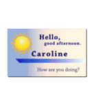 名刺風日常会話『Caroline』専用（個別スタンプ：2）