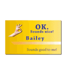 名刺風日常会話『Bailey』専用（個別スタンプ：6）