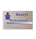 名刺風日常会話『Muhammad』専用（個別スタンプ：8）