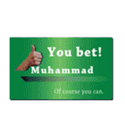 名刺風日常会話『Muhammad』専用（個別スタンプ：17）