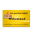 名刺風日常会話『Muhammad』専用（個別スタンプ：35）