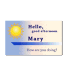 名刺風日常会話『Mary』専用（個別スタンプ：2）