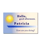 名刺風日常会話『Patricia』専用（個別スタンプ：2）