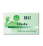 名刺風日常会話『Linda』専用（個別スタンプ：4）