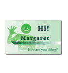 名刺風日常会話『Margaret』専用（個別スタンプ：4）